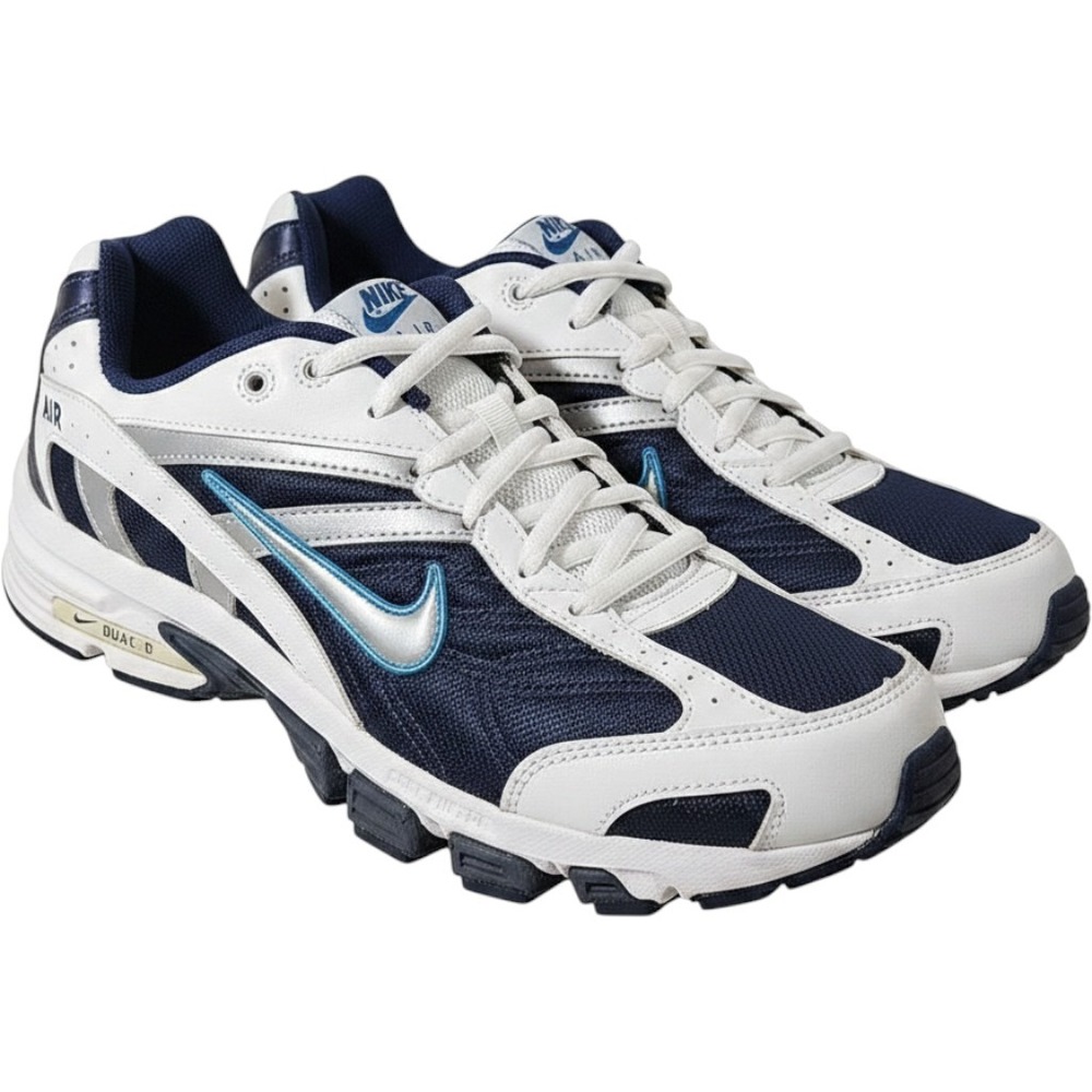 Vintage 2005 Nike Air Run Dual-D II 313648-101‎ Mens 10.5 Shoes Sneakers Y2K